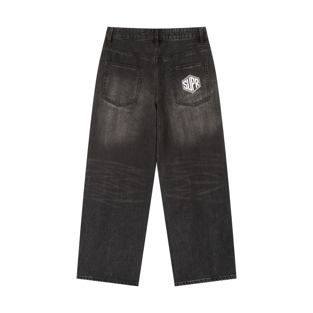 Vintage Wash Heavyweight Denim Jeans 420gsm